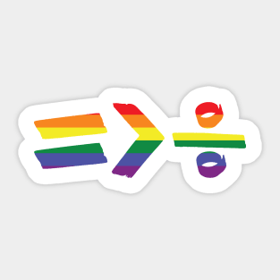 equality is greater than division Sticker